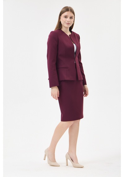 Velnara Moda Mürdüm Klasik Kadın Takım Elbise-sıfır Yaka Ceket & Kısa Kalem Etek Koyu Mürdüm - 927030108 Koyu Mürdüm Velnara Moda Mürdüm Klasik Kadın Takım Elbise-sıfır Yaka Ceket & Kısa Kalem Etek Koyu Mürdüm - 927030108 Koyu Mürdüm