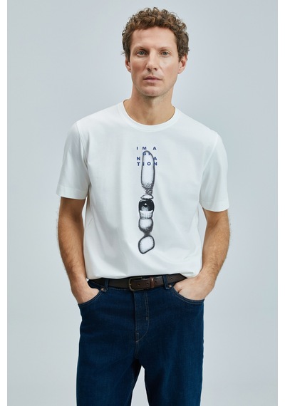 Lufian Eye Modern Grafik T- Shirt Beyaz Beyaz 111020247100500 Beyaz