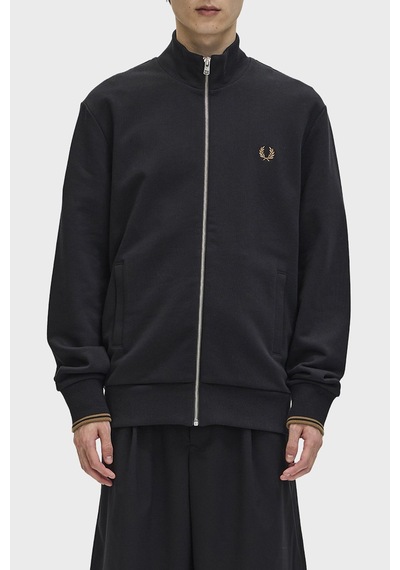 Fred Perry J1327 Zip Through Erkek Ceket Siyah