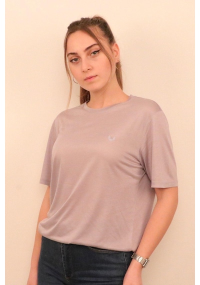 Rich Kadın O Yaka T-shirt Tişört Mavi