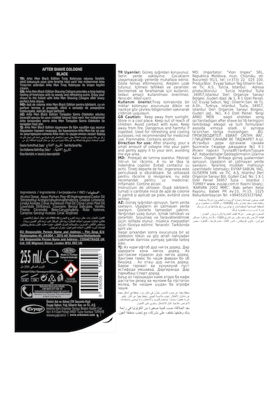 Arko Men Black Edition Tıraş Kolonyası 4 x 255 ML