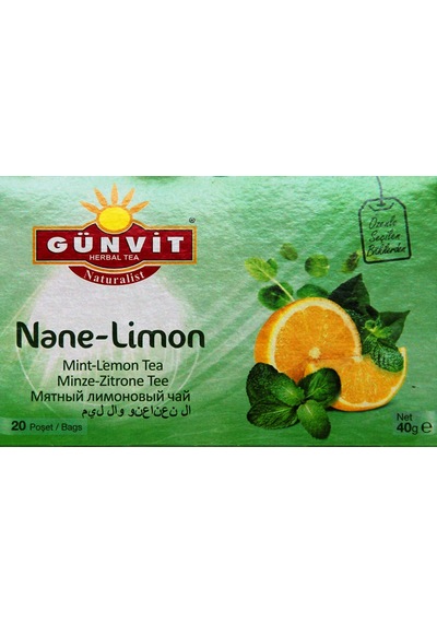 Günvit Naturalist Nane - Limon Bitki Süzen Poşet Çay 20'li