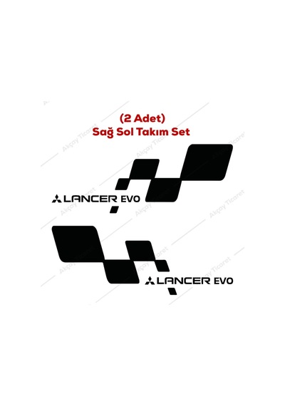 Lancer Evo Kapı Sticker Mitsubishi Lancer Evo Sticker Oto Sticker