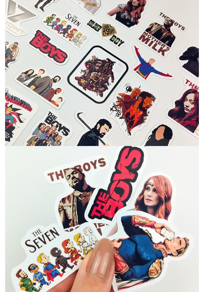 The Boys Sticker Paketi 22 Parça Kaliteli Su Geçirmez Etiket Seti Çok Renkli