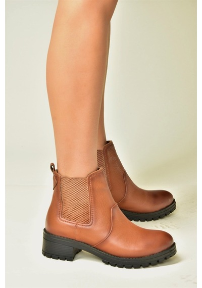 Fox Shoes Taba Hakiki Deri Kadın Bot N555053903 Taba