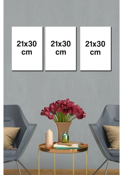 Notpa 3' Lü Tablo Set Altın Çiçekler 30 X 40 8692016028172