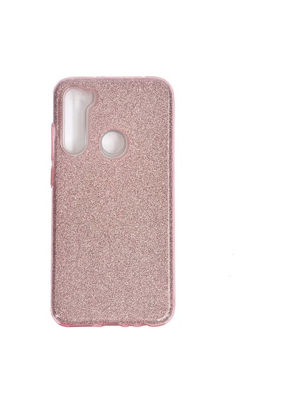 Noktaks - Redmi Note 8 Uyumlu Kılıf Koruyucu Simli Shining Silikon - Pembe - T10920