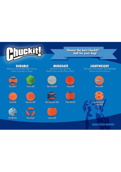 Ayrex Chuckit Fetch Ball 2'li Köpek Oyun Topu Küçük Boy