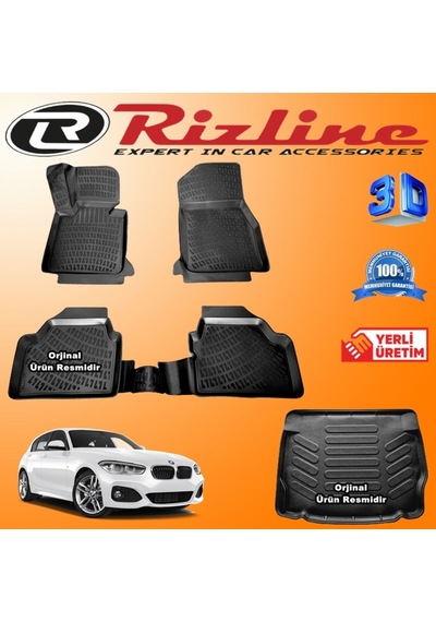 Bmw F20 1 Seri 3D Paspas + Bagaj Havuzu 2018 Sonrası Set Rizline N11.12961