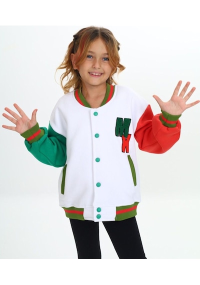 My Kids Wear Üç İplik Cepli Kolej Ceketler Haki