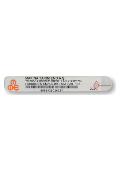 Mte 2 Mm Parmak Freze Hss-co8 Dın 844/b-n