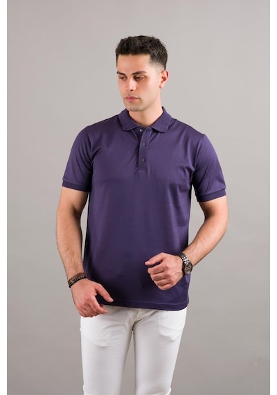 Nehir By Faruk Ülker Polo Yaka Çıtçıtlı Merserize Erkek Tişört