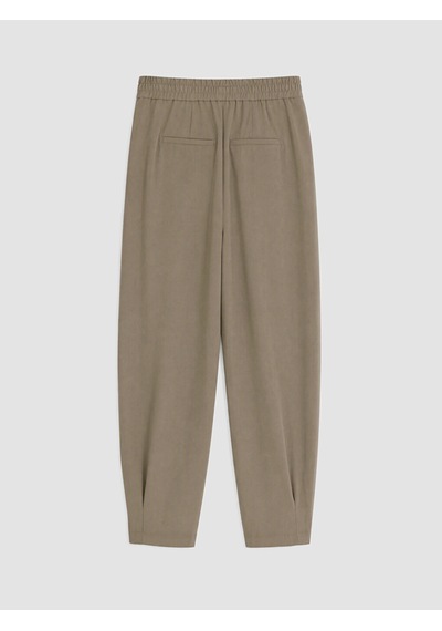 Lcw Comfort Kahverengi Regular Fit Kadın Pileli Kumaş Pantolon