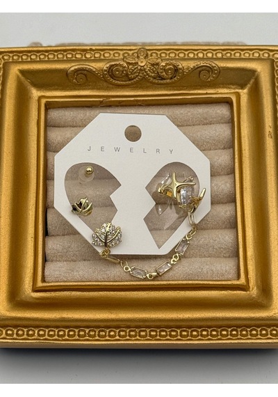 Piercing Kıkırdak Küpe Metal Minimal Şıklık Zarif Hediye Model C654bc Çok Renkli