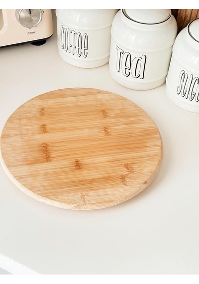 Bambu 360 Döner Standlı Servis Ve Sunum Tabağı Çok Renkli