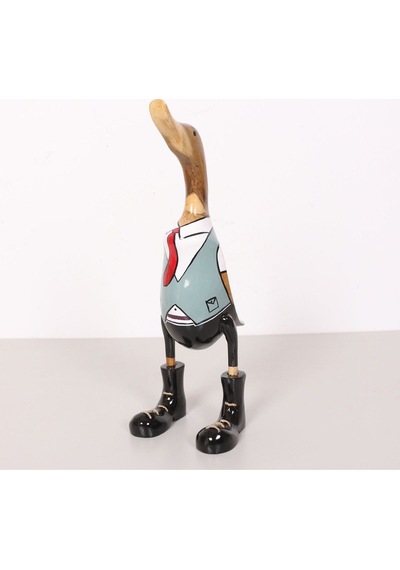 Öğrenci Ördek El Oyması Teak Gövde 41x17x13 Cm