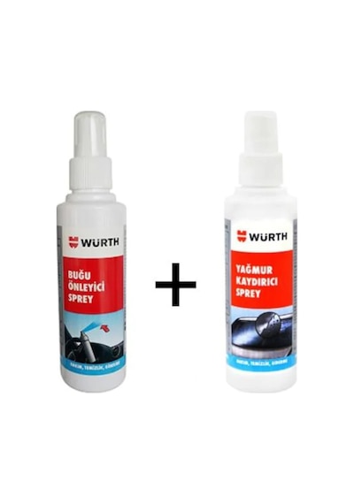 Würth Yağmur Su Kaydırıcı Itici + Buğu Önleyici Sprey Set