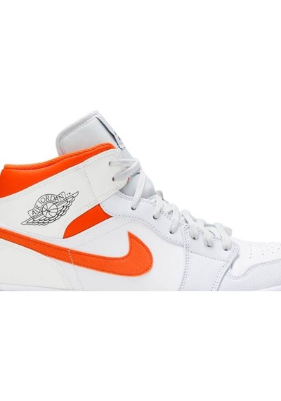 Nike Jordan 1 Mid Se Starfish Basketbol Ayakkabısı Beyaz - Turuncu