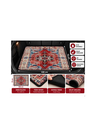 Tüm Araçlara Uyan 75x100 Cm Dijital Baskılı Oto Bagaj Halısı Kaymaz Tabanlı, Siyah Biyeli, Dekoratif Araç Bagaj Paspası - 937497452 Tüm Araçlara Uyan 75x100 Cm Dijital Baskılı Oto Bagaj Halısı Kaymaz Tabanlı, Siyah Biyeli, Dekoratif Araç Bagaj Paspası - 937497452