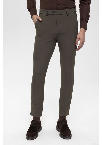 Antioch Erkek Aksesuar Detaylı Slim Fit Pantolon Haki