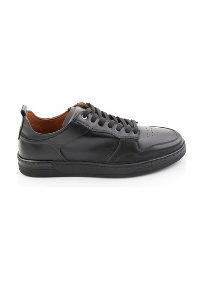 Bambi Siyah Hakiki Deri Erkek Sneaker E01396022603