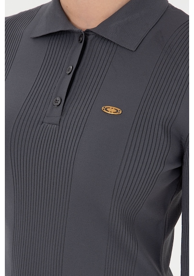 U.S. Polo Assn. Kadın Antrasit Polo Yaka Kazak 50297087-VR006