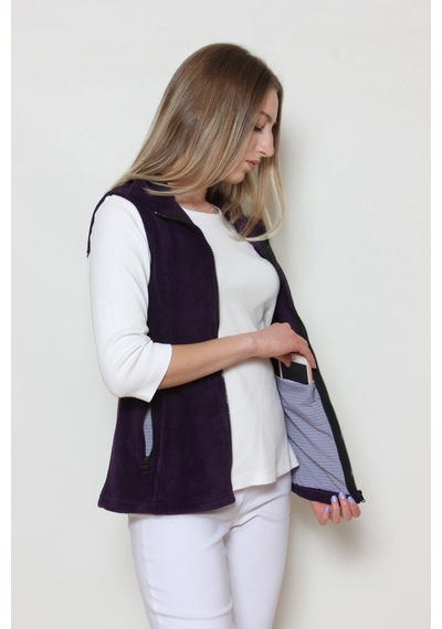 CottonCool Kadın Polar Yelek Mor