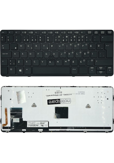 Hp Uyumlu Elitebook 820 G2 M3m28ec , 820 G2 M3m29ec , 820 G2 M3m32ec Işıklı Klavye Siyah Tr