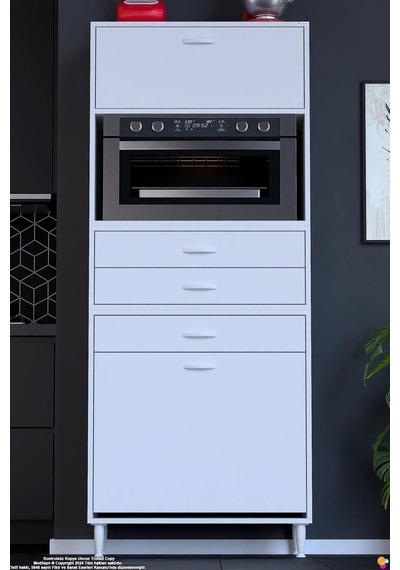Asaf 85 Cm 2 Göz Sepetli Beyaz Mutfak Dolabı Tek Kapaklı Kahve Köşesi Organizer Dolap 85x194x32 Cm Asaf 85 Cm 2 Göz Sepetli Beyaz Mutfak Dolabı Tek Kapaklı Kahve Köşesi Organizer Dolap 85x194x32 Cm