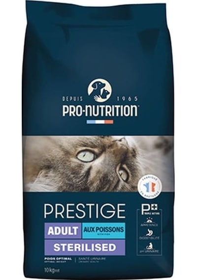 Pro Nutrition Prestige Sterilised Somonlu ve Morina Balıklı Kısırlaştırılmış Yetişkin Kedi Maması 10 KG