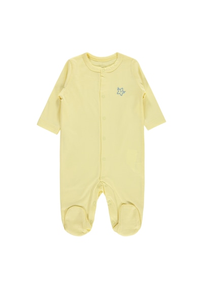 Civil Baby Yıldız Nakışlı 1-9 Ay Tulum - Sarı