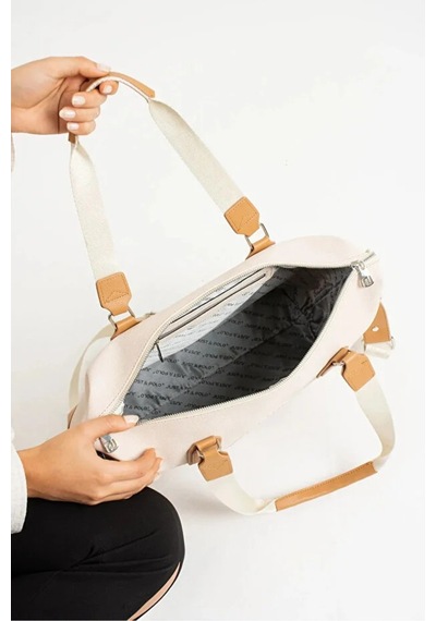 Just Polo Kadın Büyük Boy Lüks Ve Şık El & Omuz Çantası Shoulder Bag Krem