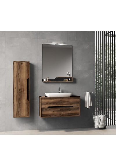 Orka Galia Ella Banyo Dolabı Takımı & Boy Dolabı 100 Cm Çok Renkli Orka Galia Ella Banyo Dolabı Takımı & Boy Dolabı 100 Cm Çok Renkli