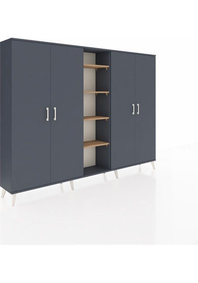 Arges Dolap 12 Raflı 4 Kapaklı 220x30x163 Antrasit-antrasit/çam Antrasıt/atlas Çam - Antrasıt Arges Dolap 12 Raflı 4 Kapaklı 220x30x163 Antrasit-antrasit/çam Antrasıt/atlas Çam - Antrasıt