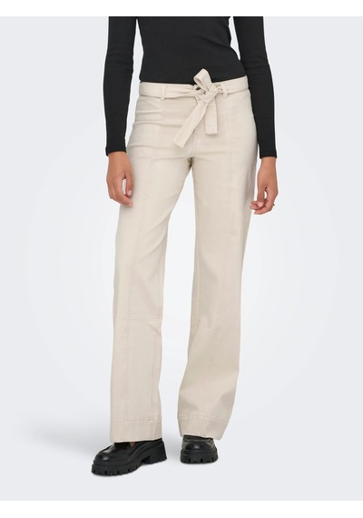 Only Onlmadison-missouri Hw Belt Kadın Pantolon 15367004 Ekru