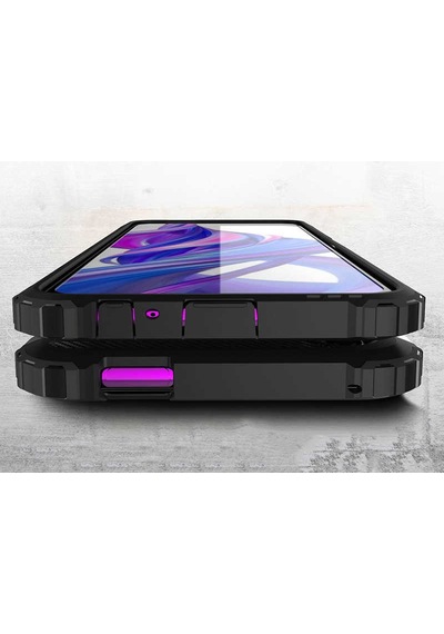Kilifone - P Smart Pro 2019 Uyumlu - Kılıf Çift Katman Zırh Tank Crash Military Kapak - Gri