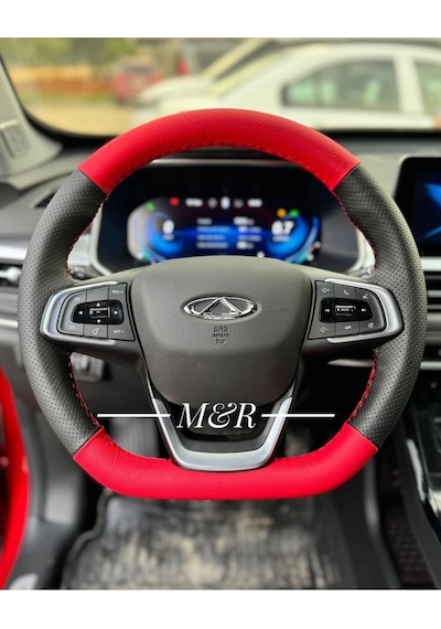 Chery Tiggo 8 Deri Direksiyon Kılıfı Siyah