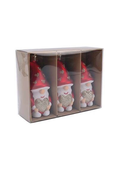 Karaca Home New Year Yılbaşı Lovely Elf 3 Parça Ağaç Süsü Seti