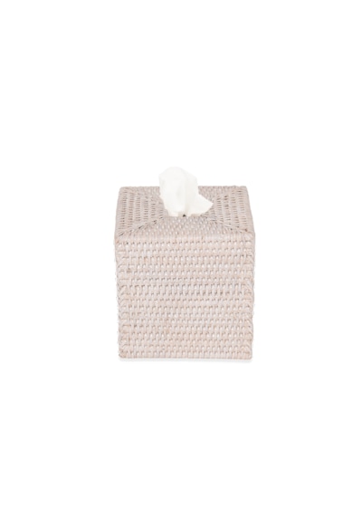 Basket Mendil Kutusu, Kare, Tezgah Üstü, 15xh15cm - Beyaz Beyaz