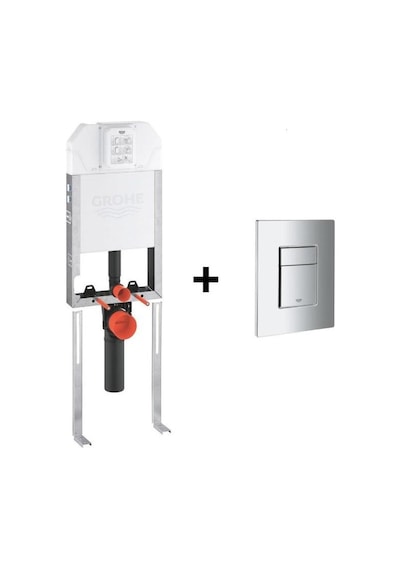 Grohe Duvariçi İnce Gömme Rezervuar ve Kapağı 2'li SET (8cm)