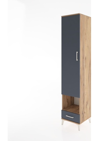 Hyperion Dolap 6 Raflı Tek Çekmeceli Tek Kapaklı 44x44x221 Ça... Çam