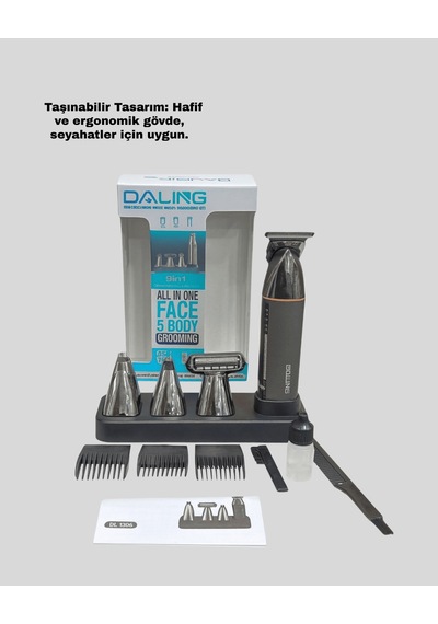 Dl1806 Tıraş Makinesi, 9'u 1 Arada Erkek Bakım Seti