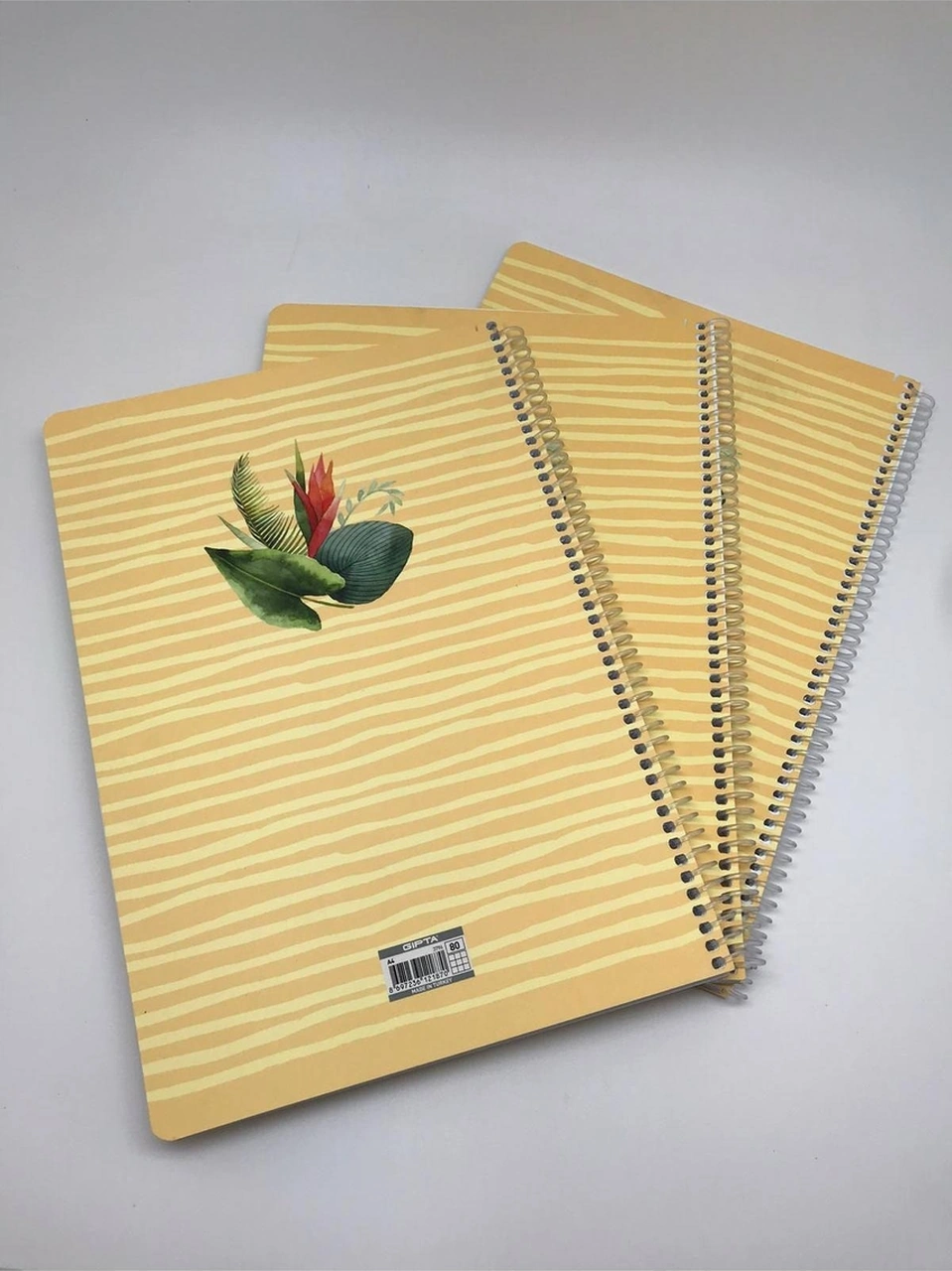 Morning Spiralli Karton Kapak A4 80 Yaprak Kareli Defter 3'lü