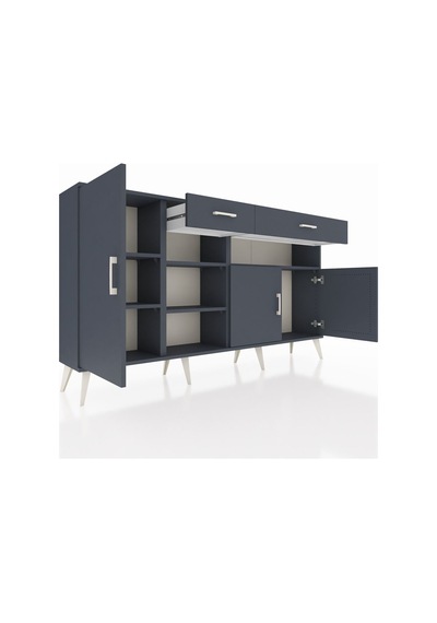 Arges Konsol 5 Raflı 2 Çekmeceli 3 Kapaklı 176x30x99 Antrasit-antrasit Antrasit - Antrasit Arges Konsol 5 Raflı 2 Çekmeceli 3 Kapaklı 176x30x99 Antrasit-antrasit Antrasit - Antrasit