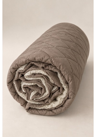 Cloud Soft Çift Taraflı Mikrofiber Peluş Çift Kişilik Yatak Örtüsü 200x220 Cm Vizon