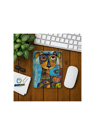 Soyut Çizim Köpek Baskılı Oyuncu Mousepad 0281