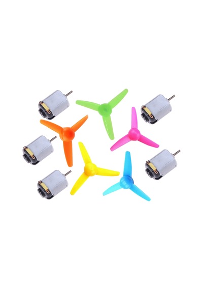 ECE 5 Adet Üç Kanat Pervane Ve 5 Adet 1.5-3V DC Motor Set