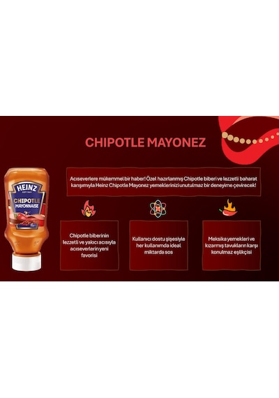 Heinz Chipotle Acı Mayonez 225 G