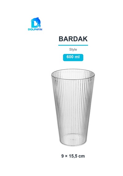 Style Bardak 600 Ml Mutfak Ve Sofra Bardağı Çok Renkli