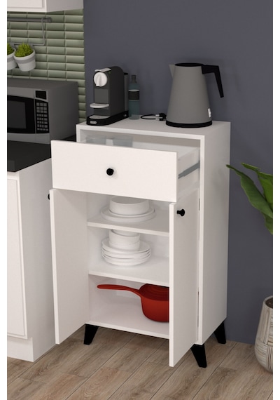 Efsun 2 Kapaklı 1 Çekmeceli Banyo Dolabı Beyaz